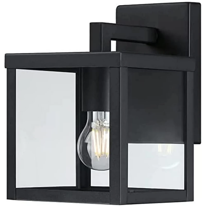 Westinghouse Lighting 6124240 Queensland Modern One Light Outdoor Wall Light, Textured Black Finish, Clear Glass