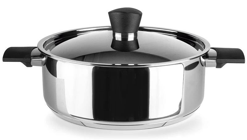 IBILI Svea Stock Pot with Lid, 22 cm, 18/10 Stainless Steel, Suitable for Induction Hobs