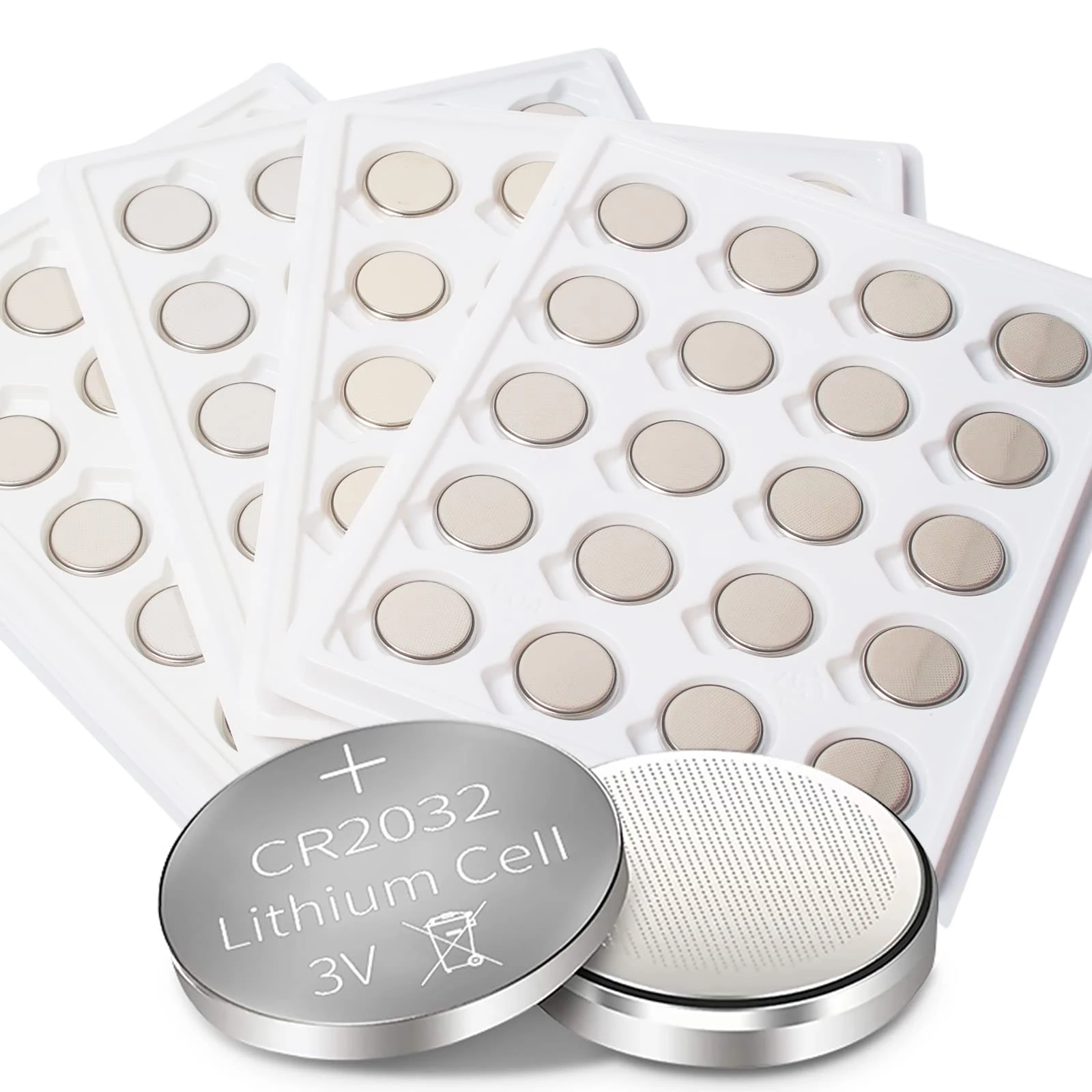 200-Pack Lithium CR2032 3V High Capacity Button Cell Batteries Coin Cell for Watches Toys Calculators