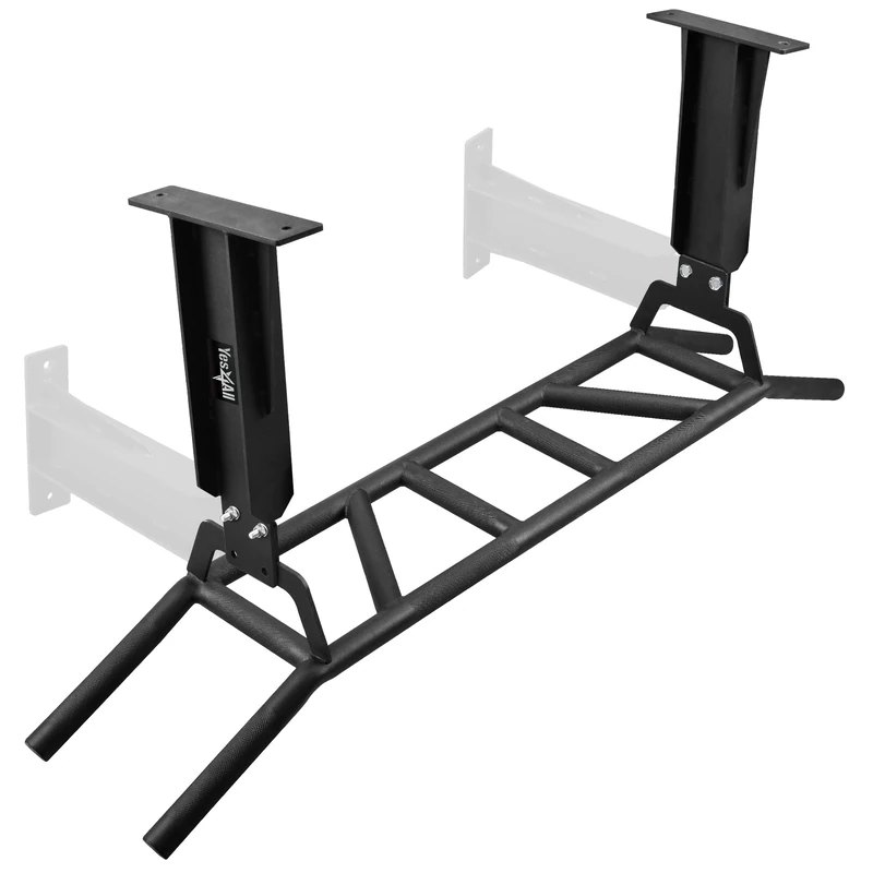 Yes4All Heavy Duty Wall Mounted Pull Up Bar – Multi-Grip Ceiling Strength/Joist Mount/Chin-Up Bar for Home Gym Portable