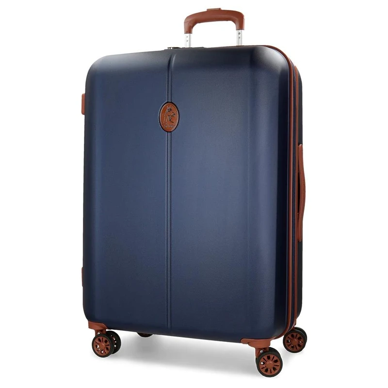 El Potro Ocuri Medium Suitcase Blue 49x70x28cm Rigid ABS Closure TSA Integrated 81L 4.1kg 4 Double Wheels, Blue, Medium Suitcase