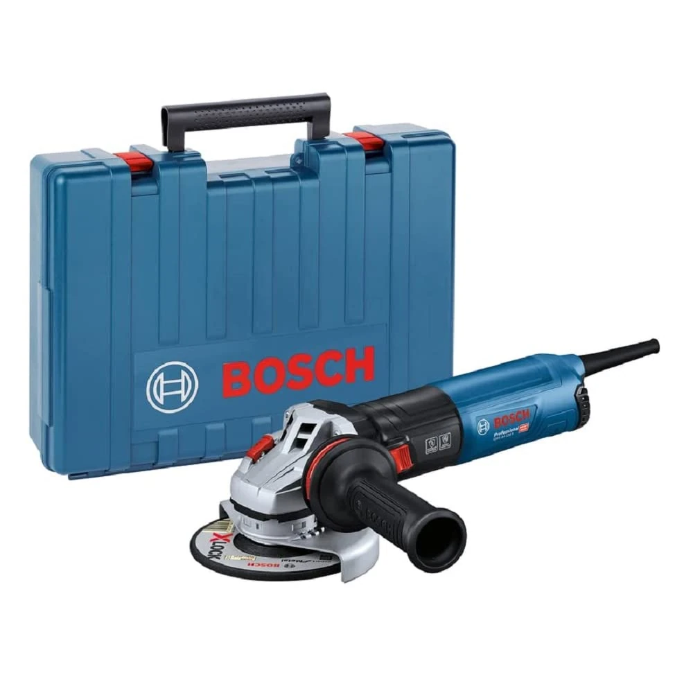 Bosch Professional GWS 14-125 S Angle Grinder (110 V, 1400 W, Auxiliary Handle, Protective Guard, Clip-on Cut-Off Protective Guard, Two-Hole Spanner, mounting Flange, Clamping nut,)