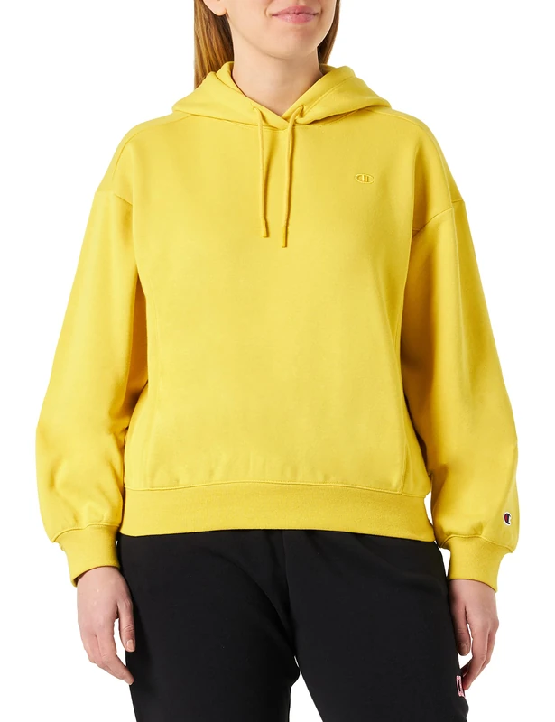 Champion Rochester 1919-Champion Tonal C-Logo Hoodie, Mustard Yellow (PSS), L Women's, Mustard Yellow (Pss), L