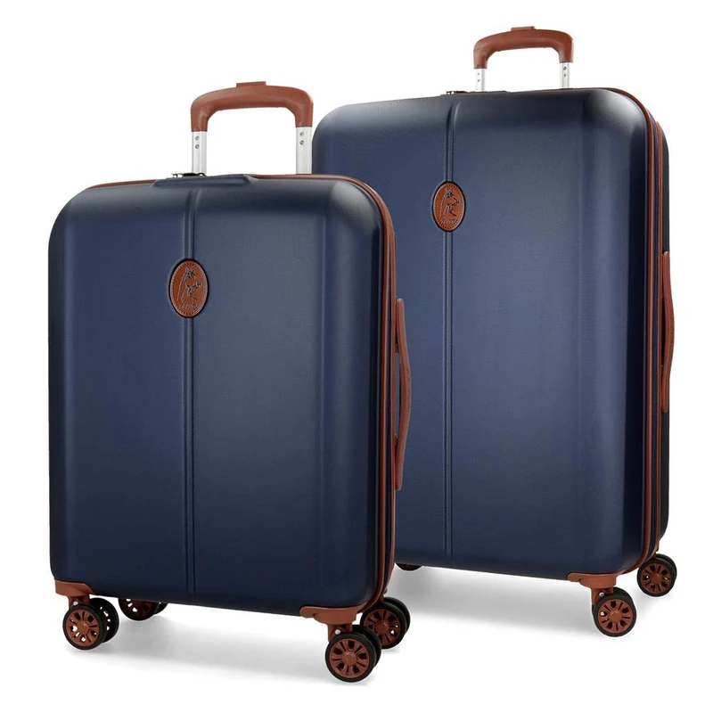 El Potro Ocuri Suitcase Set Blue 55/70cm Rigid ABS Closure TSA Integrated 118L 7kg 4 Double Wheels Hand Luggage, Blue, Suitcase Set