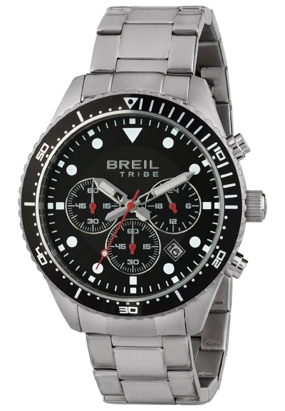 Breil - Watch Collection SAIL Movement Chron for Men, Silver, Standard Size, Bracelet
