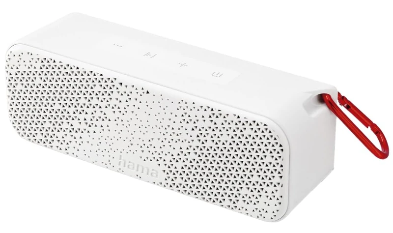 Hama | Portable Bluetooth Speaker (Wireless Speakers, IPX4 Splashproof, 8W Power, 10H Music, Fast Charging, 2500 mAh) White