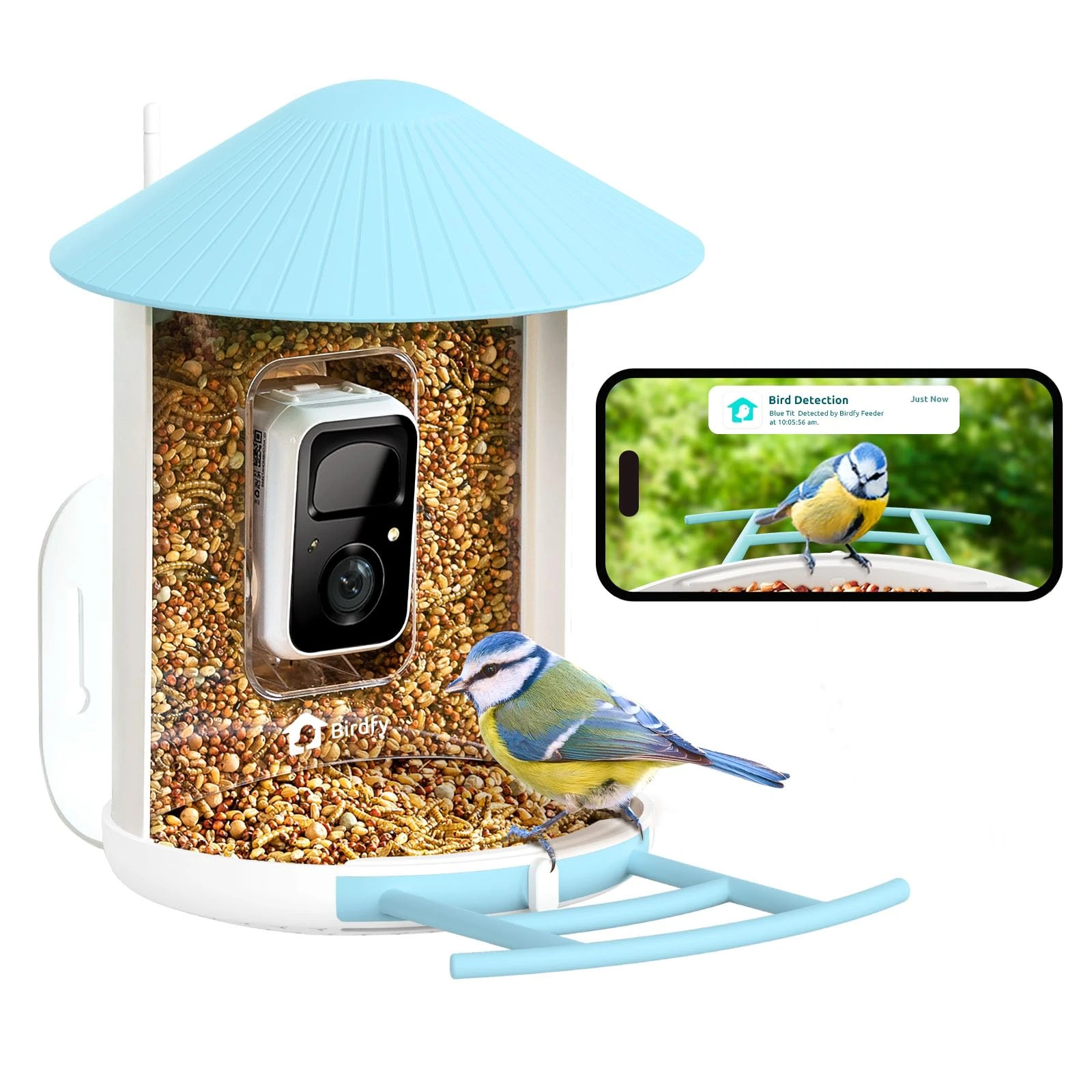 NETVUE by Birdfy Smart Bird Feeder Camera: Auto-Capture Video & Instant Alert, Permanently Collect Fun Clips, Garden Bird Watching Camera Wireless Outdoor, Present for Bird Lover