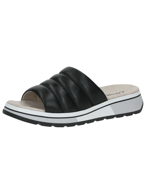 CAPRICE Women's 9-9-27205-20 Flat Mules, Black Soft nap, 5 UK