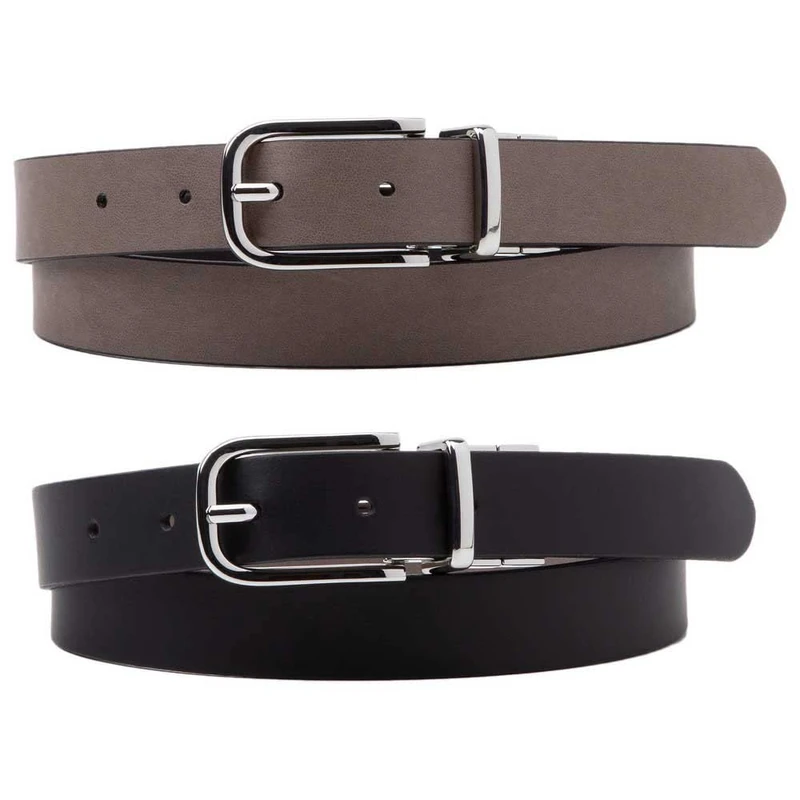 Levi's Men & Unisex Mixed Material Center Bar Reversible Belt