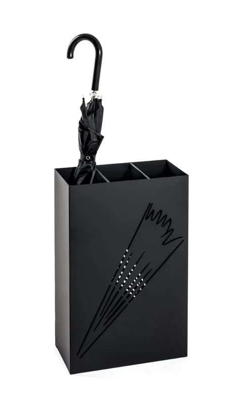 HAKU Möbel Umbrella Stand Black, Metal - Size: W 30 cm X H 48 cm X D 16 cm, Style: Modern