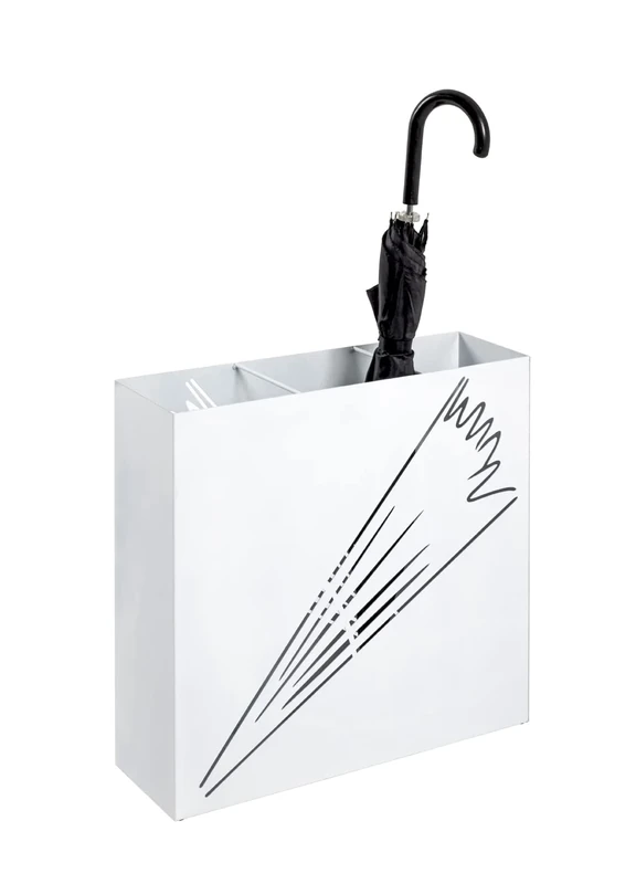 HAKU Möbel Umbrella Stand White, Metal, Steel - Size: W 50 cm X H 48 cm X D 16 cm, Style: Modern