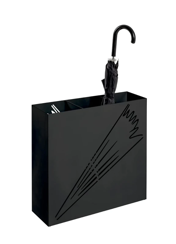 HAKU Möbel Umbrella Stand Black, Metal - Size: W 50 cm X H 48 cm X D 16 cm, Style: Modern