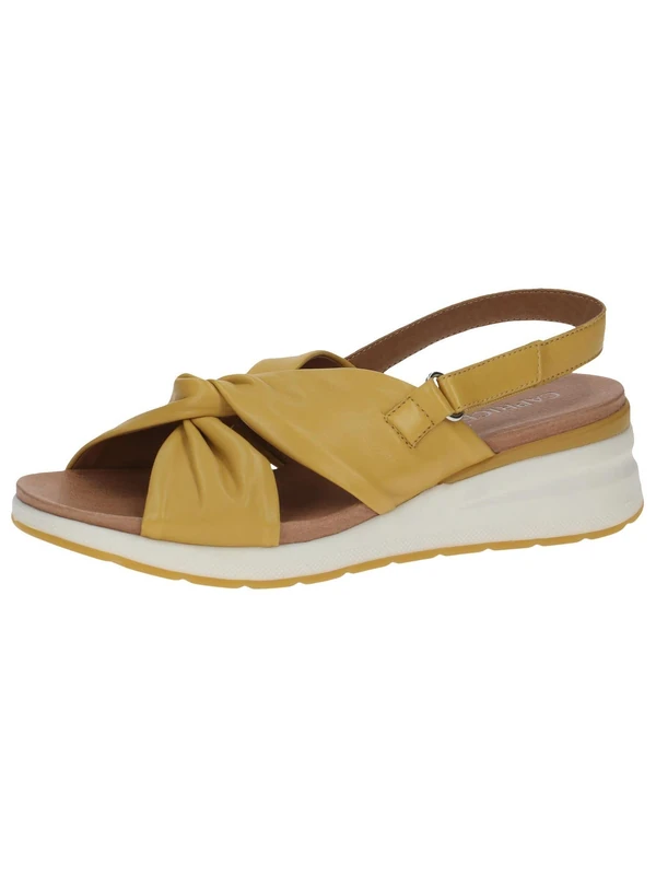 CAPRICE Women's 9-9-28300-20 Flat Sandals, Yellow Softnap, 5 UK