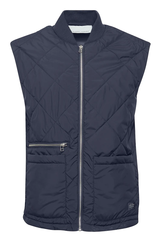 Casual Friday Men's Cfolas 0055 Quilted Vest, 194013/Dark Navy, XXL