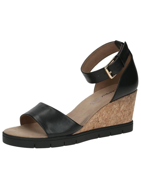 CAPRICE Women's 9-9-28711-20 Heel Sandals, Black (Black Nappa), 6.5 UK