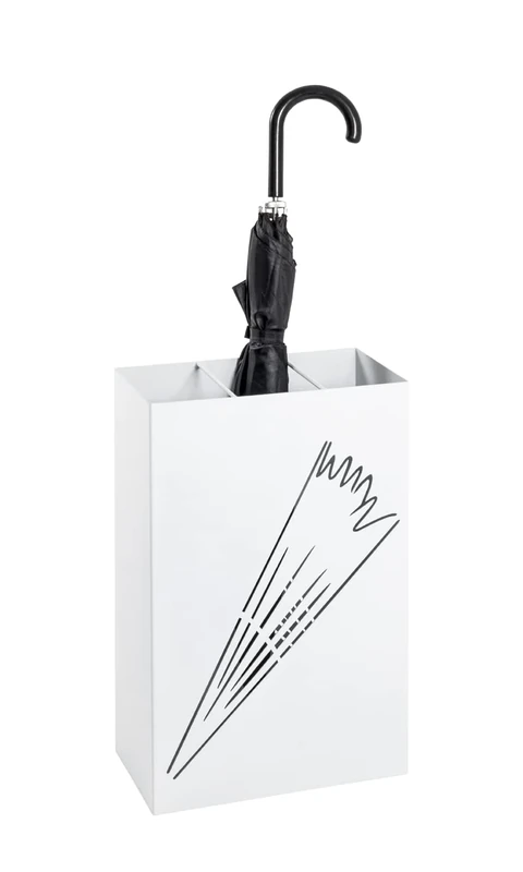 HAKU Möbel Umbrella Stand White, Metal - Size: W 30 cm X H 48 cm X D 16 cm, Style: Modern