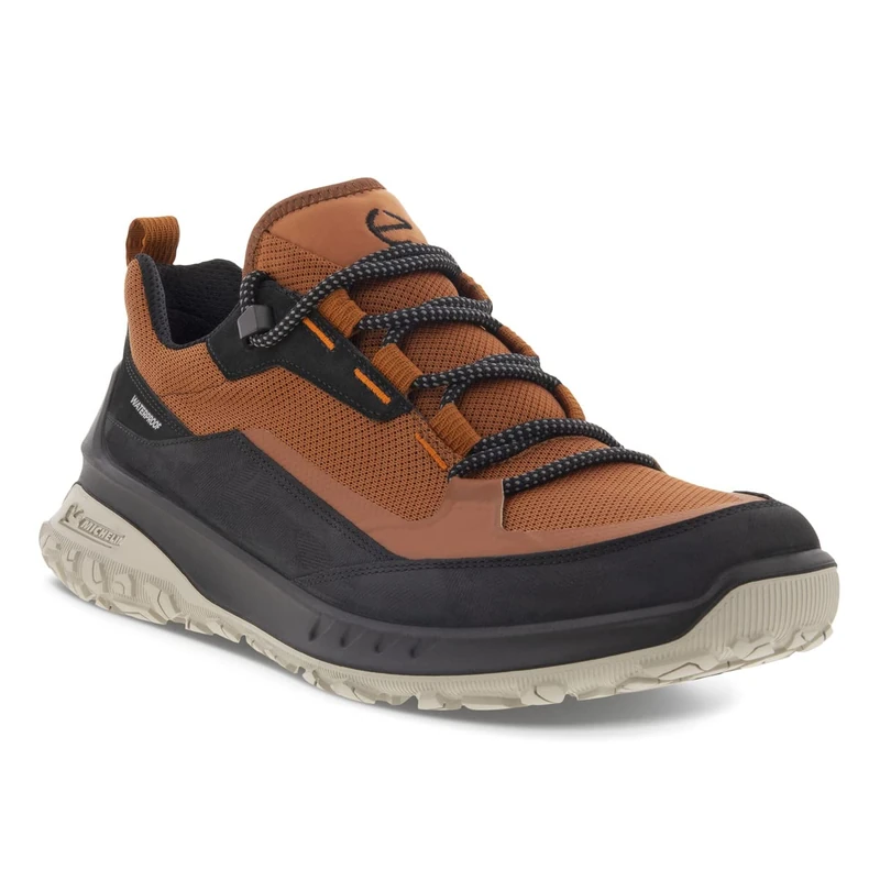 ECCO Men's ULT-trn M Low Wp Outdoor Shoe, Black Cognac, 7.5 UK