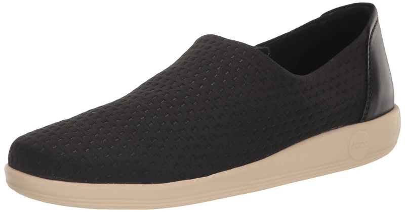 ECCO Women's Soft 2.0 Slip-On Shoes, Black, 41 EU Schmal