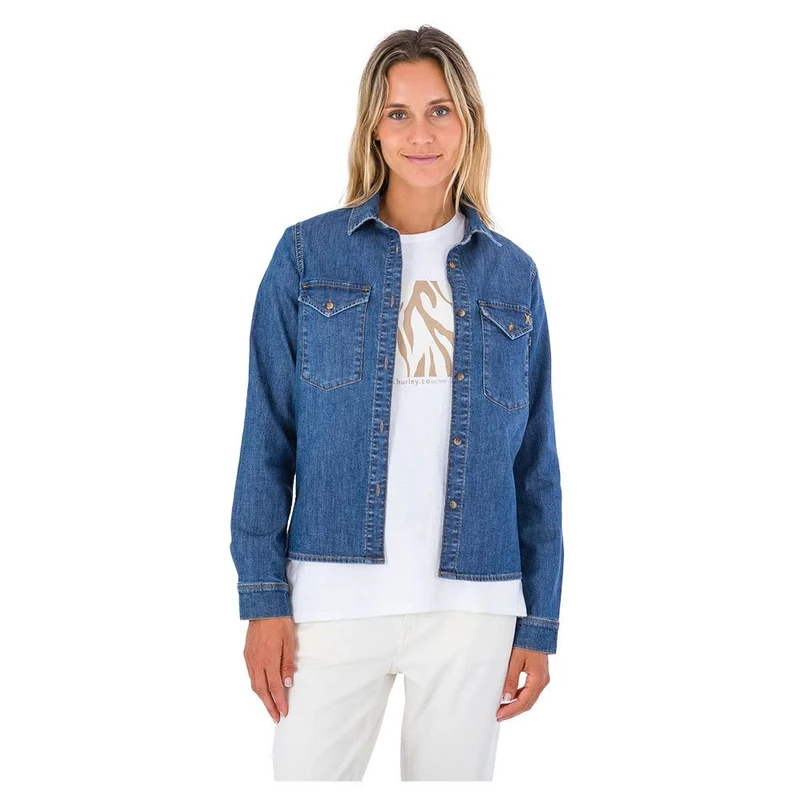 Denim Shirt Womens - Oceancare Birdie Denim - Image 1