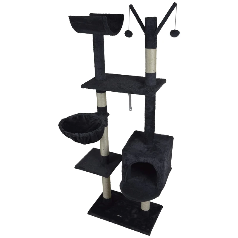 Cat Tree with 4 Platforms and Toys 160 cm