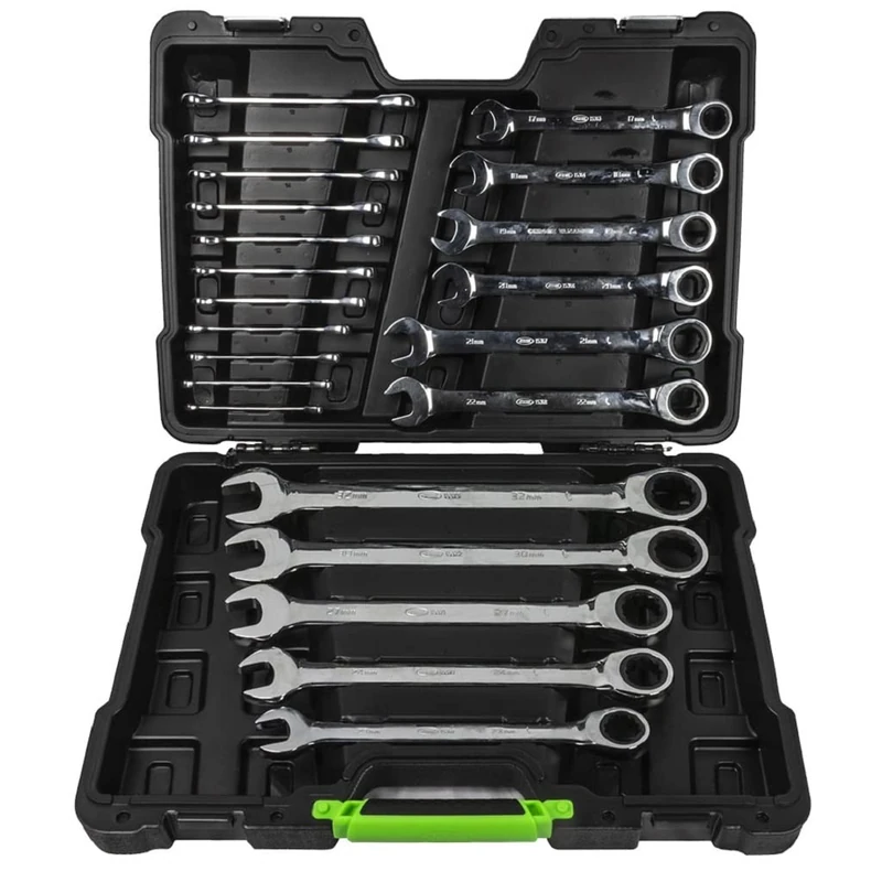 Set DE 22 LLAVES COMBINADAS CON TRINQUETE