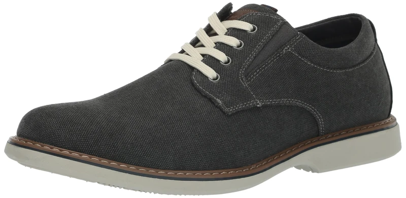 Nunn Bush Men's Otto Canvas Plain Toe Oxford Lace Up, Gunmetal, 9.5 UK