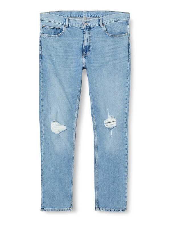 Dr Denim Men's Clark Jeans, Rubble Light Ripped, 33/34