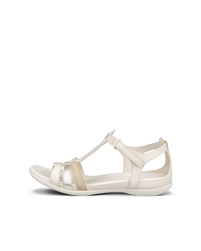 ECCO Women's Flash Sandals, Limestone Pure White Gold Beige, 2.5-3 UK