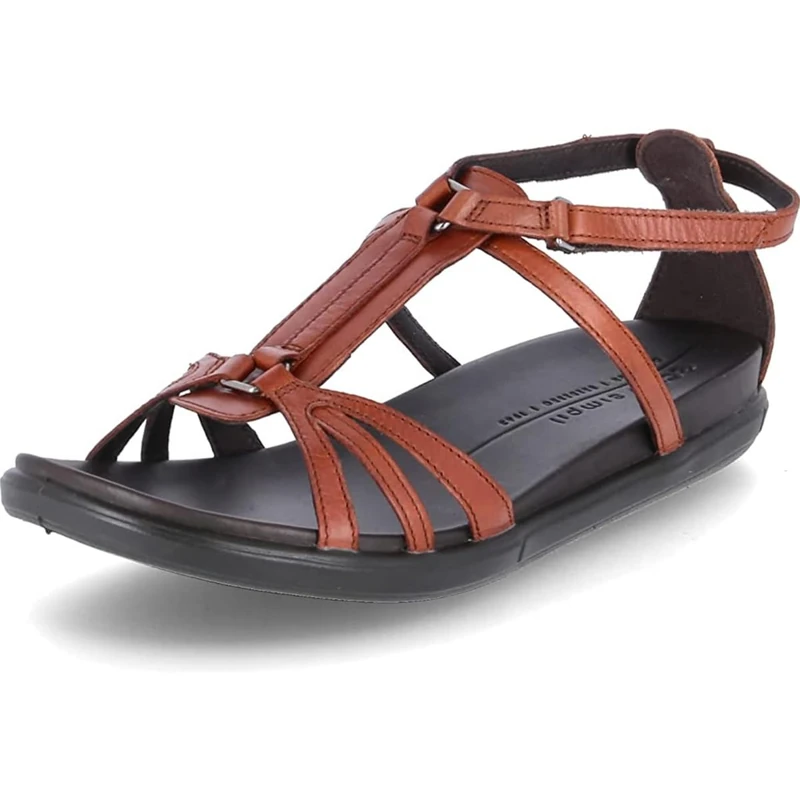 ECCO Women's SIMPIL Sandal, Cognac, 8 UK