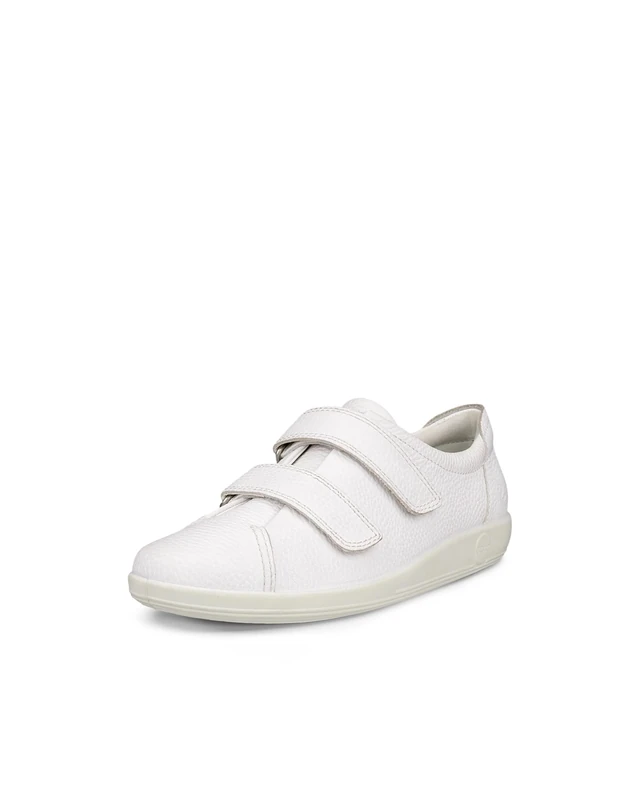 ECCO Women's Soft 2.0 Low-Top Sneakers,Bright White,8 UK