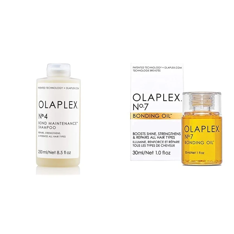 OLAPLEX No.4 Bond Maintenance Shampoo, 250 ml (Pack of 1) & No.7 Bonding Oil, 30 ml (Pack of 1)