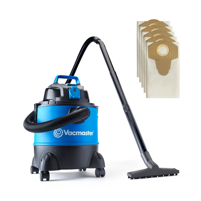 Vacmaster Multi 20 PTO Wet & Dry Vacuum Cleaner with 5 x Fine Filtration Dust Bags - Bagged & Bagless Home & Garage Vacuum - Multifunctional Dust Extractor, 20 Litre, 1250W, Power Take Off
