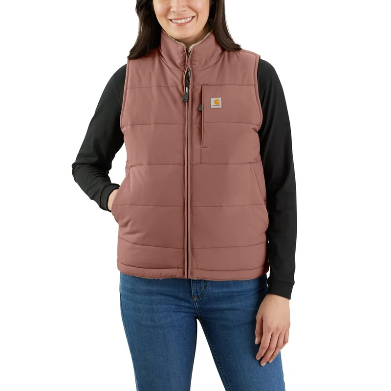 Carhartt Women Winter Vest Relaxed Midweight Utility, Color:Nutmeg, Size:S - Image 1