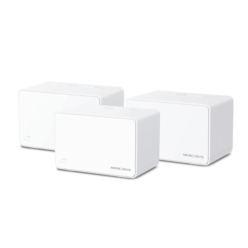 MERCUSYS WiFi 6 Mesh AX3000Mbps, Coverage up to 650 m2, Connect up to 150 Devices, 160 MHz Channels, 3 Gigabit Ports, Dual Band WiFi, Easy App Control, Halo H80X (3-Pack)