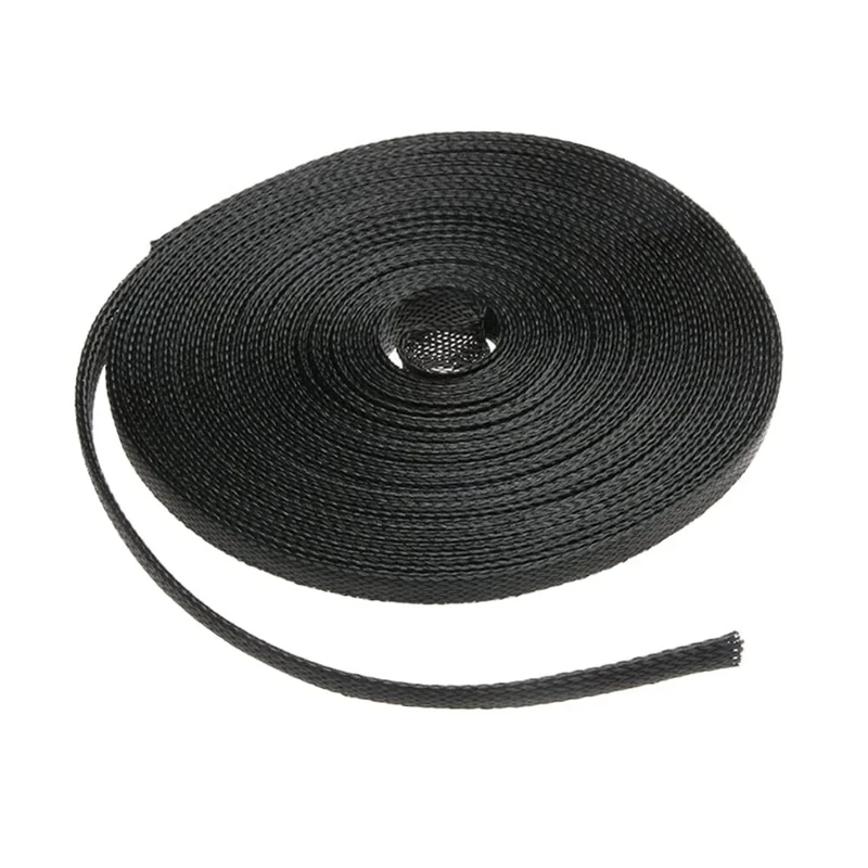 ETOPARS Expandable Braided Sleeving Wire Black Braided Sleeving Cable Tidy Sleeve Loom Tubing Cable Sleeve Flexible Insulated Protection 3mm Diameter Length 7.5 Meters
