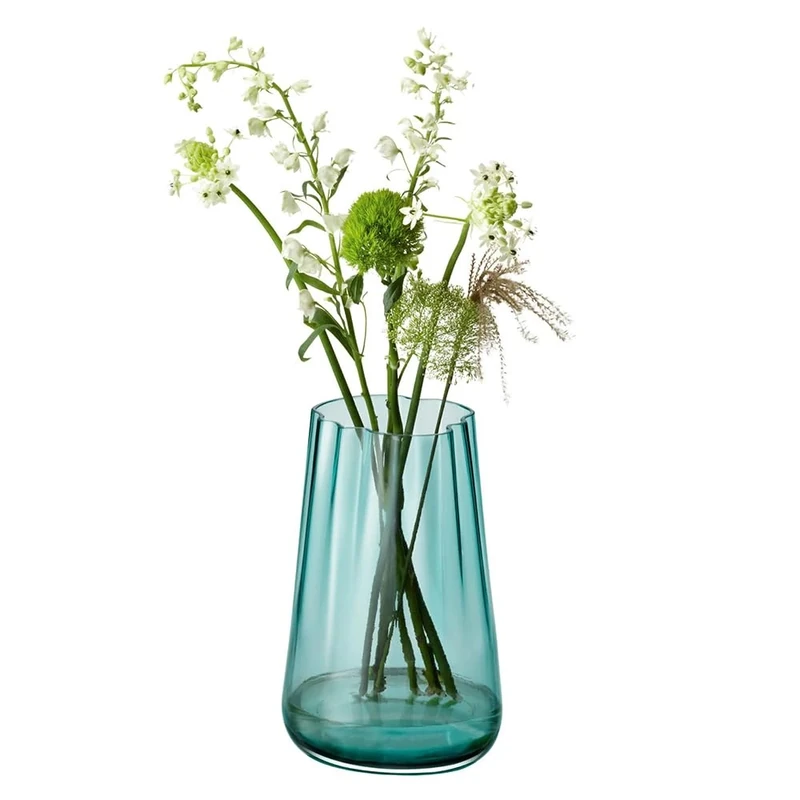 LSA International Lagoon Vase/Lantern H35cm Sea Green| 1 Unit | Mouthblown & Handmade Glass | LG17