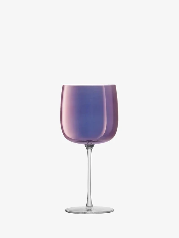 LSA International Aurora Wine Glass 450ml Polar Violet | Set of 4 | Hand Painted Glassware | AR05
