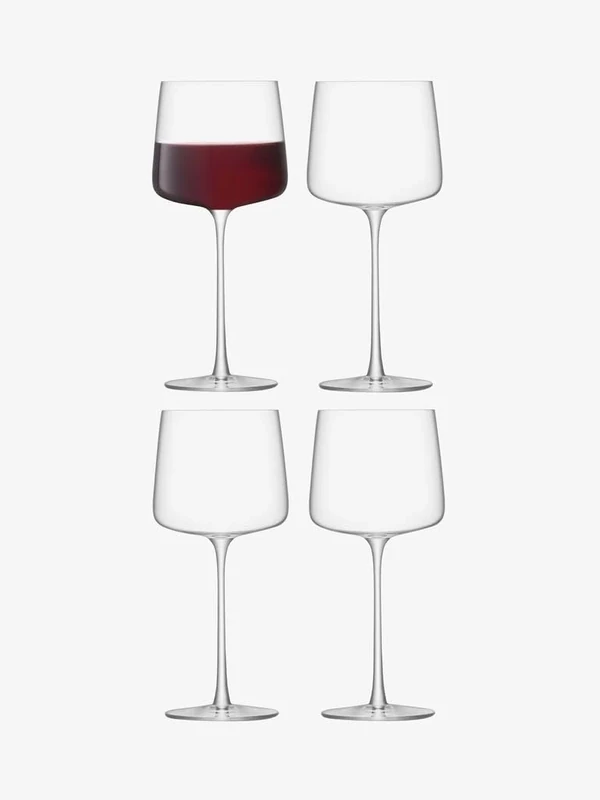 LSA International Metropolitan Wine Glass 400ml Clear | Set of 4 | Dishwasher Safe | MW03
