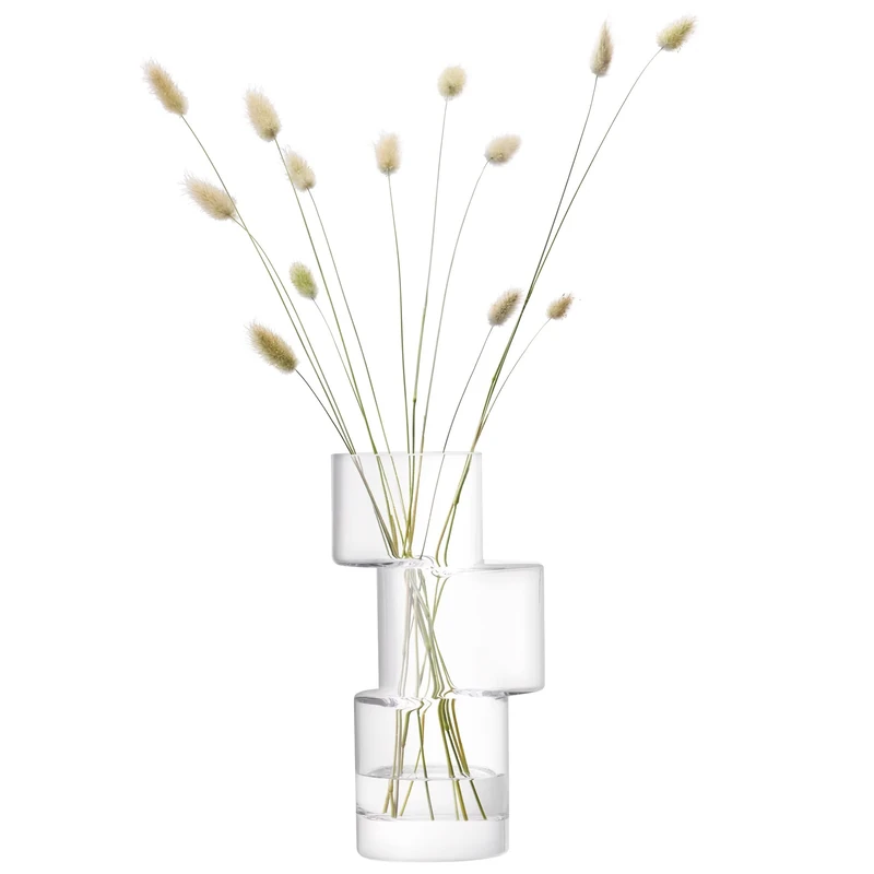 LSA Tier Vase H26cm Clear| 1 Unit | Mouthblown & Handmade Glass | TD01