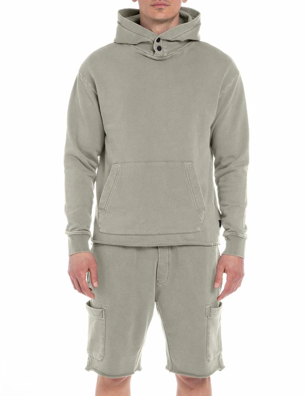 REPLAY Men's Hoodie, Warm Grey 104, XXXL