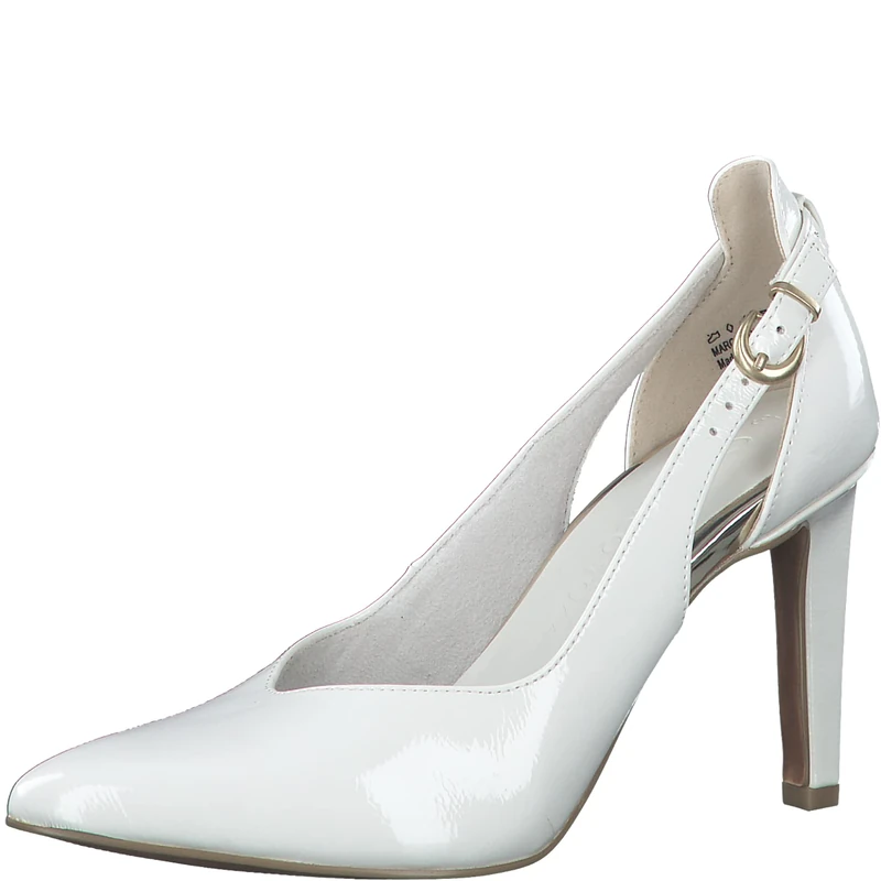 MARCO TOZZI Women's 2-2-22413-20 Court Shoes, Ivory Patent., 6 UK