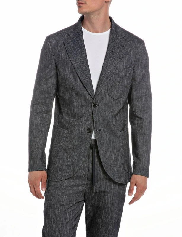 REPLAY Men's M8286 Blazer, Blue 020, M