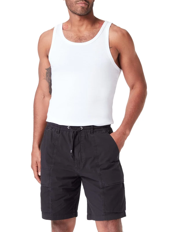 REPLAY Men's M9929 Shorts, 098 Black, XL