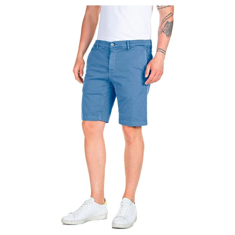 REPLAY Men's Benni Denim Shorts, 958 Slate Blue, 30W