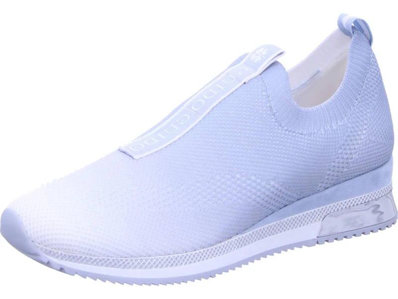 MARCO TOZZI Women's Flat Heel, Replaceable, Soft Feel Me Footbed, Ideal for Business and Leisure 2-2-84701-20 Sneaker, Lt Blue Comb 01, 5.5 UK