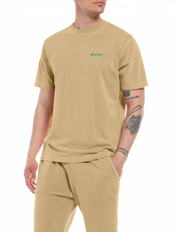 REPLAY Men's M6588 T-Shirt, Desert 017, XL