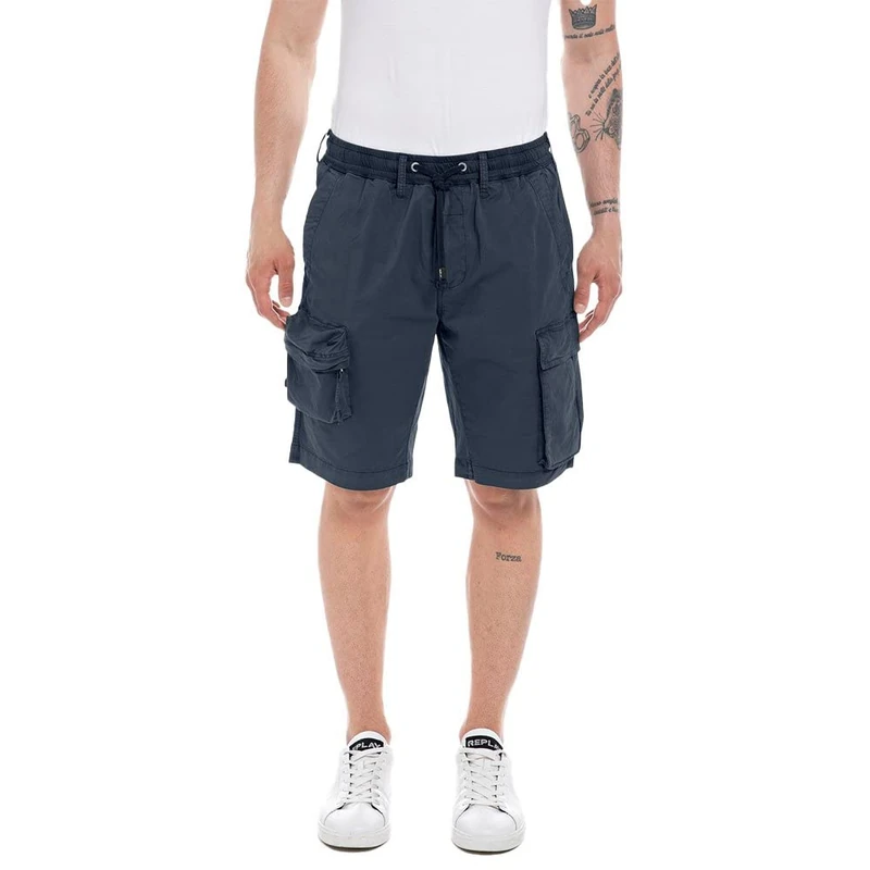 Replay Herren Cargo-Shorts mit Stretch, Blue 085 (Blau), 33W - Image 1