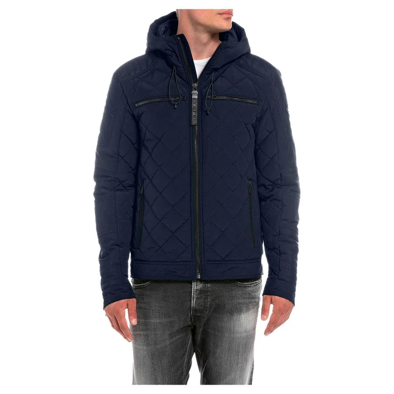 REPLAY Men's M8323 Anorak, Blue 086, XL