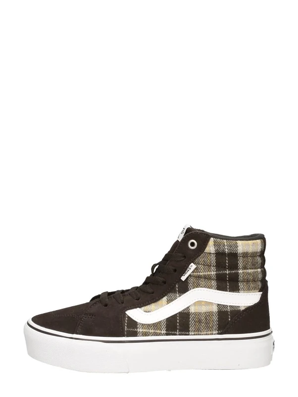 Vans Women's Filmore Hi Platform Sneaker, Plaid Mix Brown/White, 5 UK (38 EU)