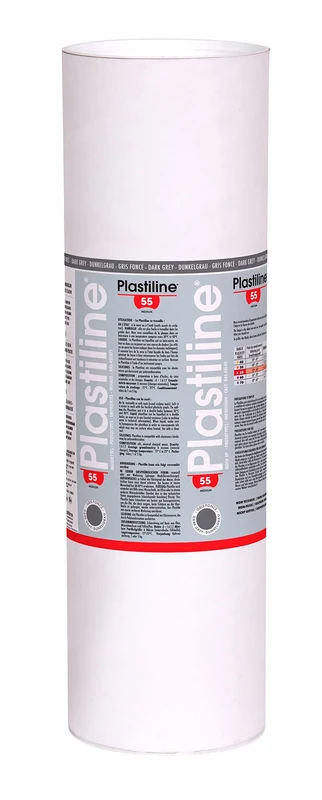 Plastiline 10755T - Plastiline tube - Modelling Paste, High Precision Sculpting, Moulding - Hardness 55 (medium) - 10 kg - Dark grey shade. Made in France